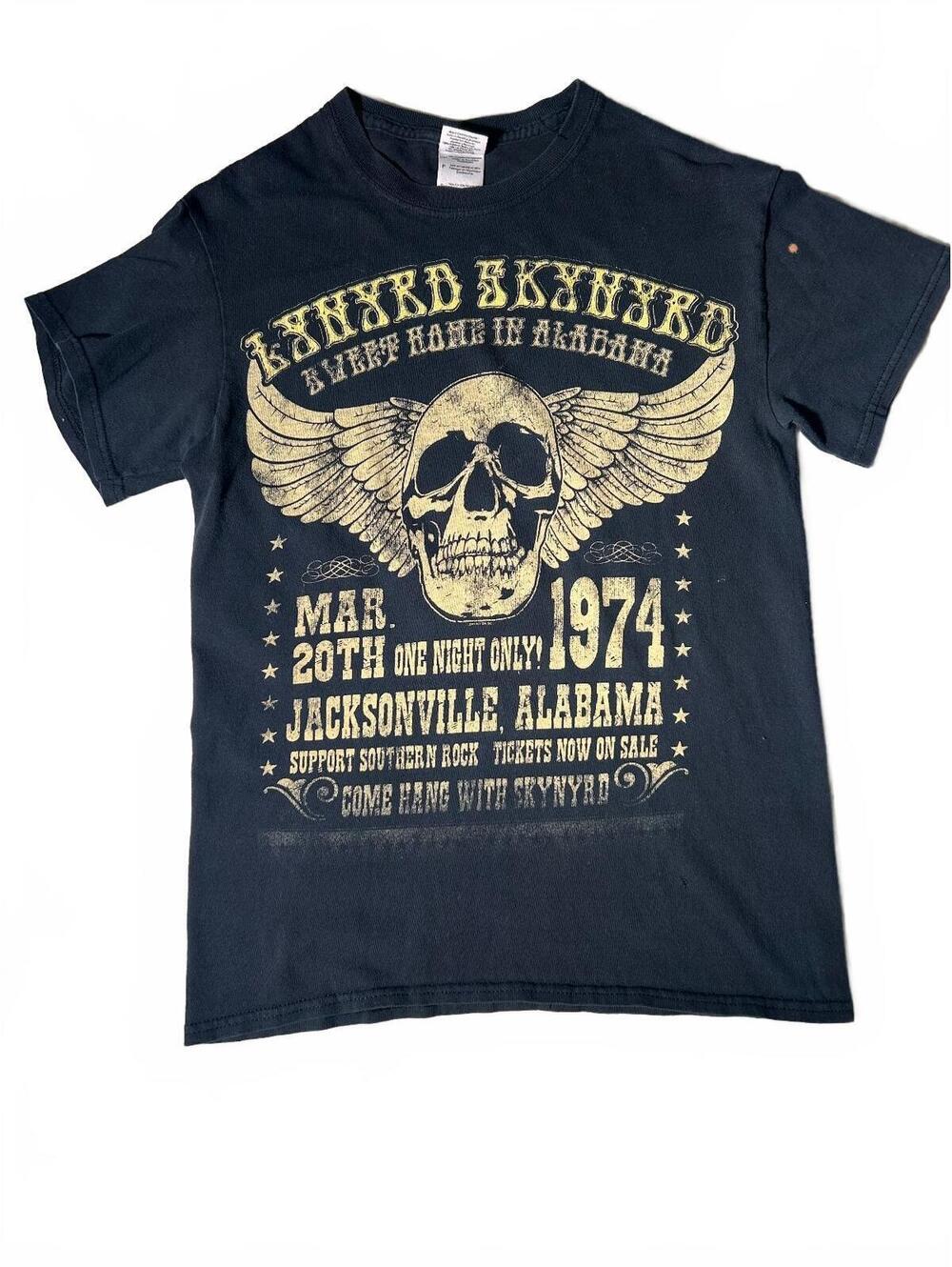 Lynyrd Skynyrd 1974 Jacksonville Alabama Vintage Style Tee